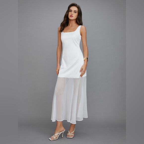 Commense Sheer Overlay Long Dress - Picture 1 of 4